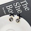Pack Of 3 Black Gold Plated Earring