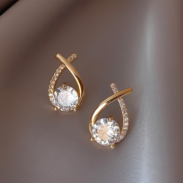 Combo Of 4 Rhinestone Pearl Earrings