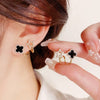 Pack Of 2 Black Star & White Butterfly Earring