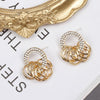 Rhinestone Circle Decor Earrings