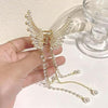 Golden Large Rhinestone butterfly Hair Accessories