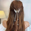 Golden Large Rhinestone butterfly Hair Accessories
