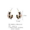 Pearl and Chain Hoop Earrings