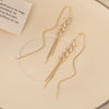 Gold elegant wheat earring