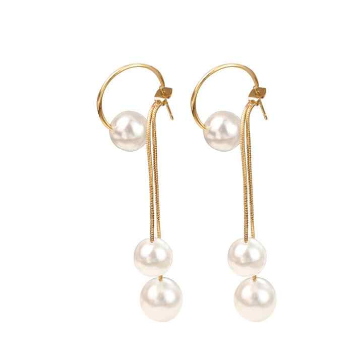 Gold Plated Pearl Drops Earrings