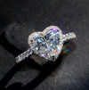 Silver Heart Spark Ring