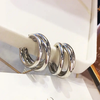 C-Shaped Silver Huggie Earring