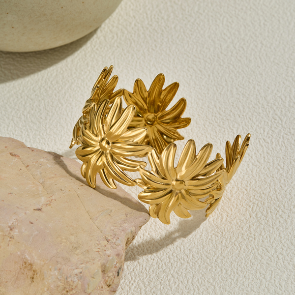 Golden Sunshine Flower Bracelet