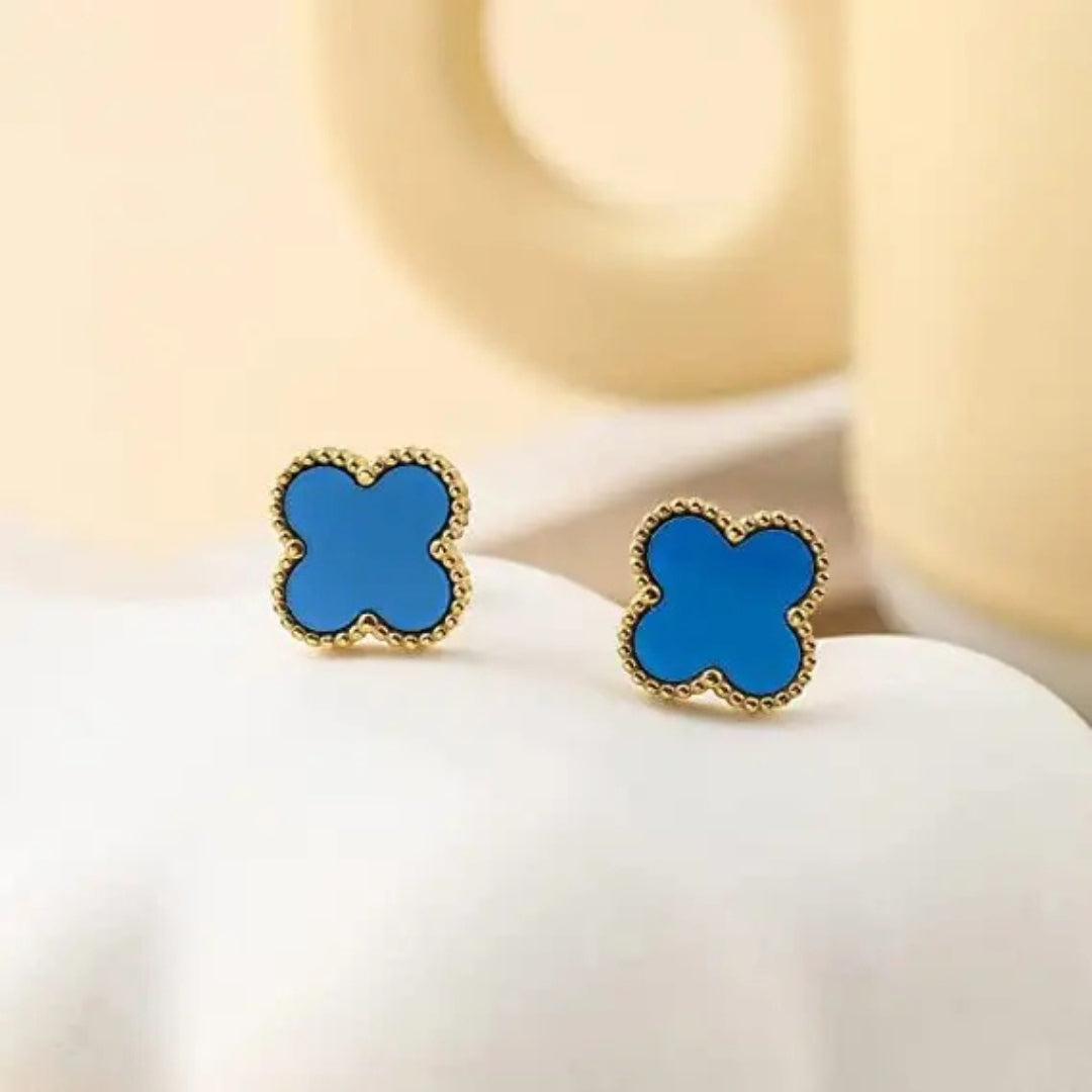 Anti Tarnish Cute Lil Blue Stud Earring