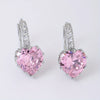 Pink Heart Drop Earrings