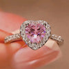 Love pink heart ring