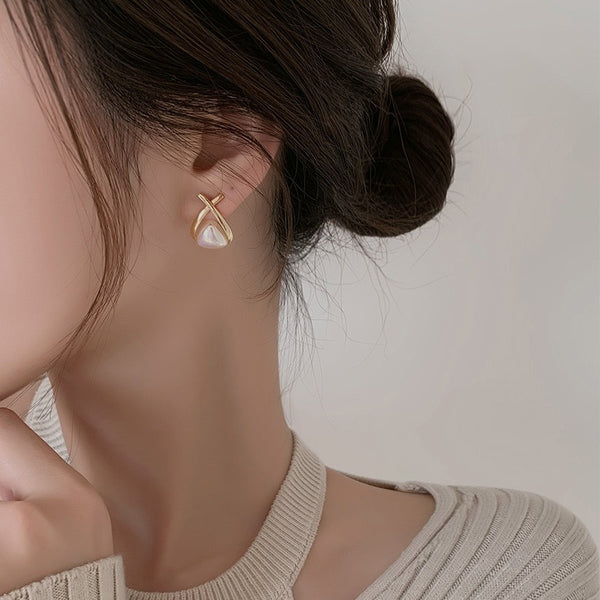 Pack Of 2 Gold Plated Stud Earring