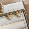 Combo Of 2 Pearl Bow Diamond Earrings