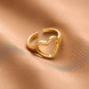 Stylish Golden Heart Ring