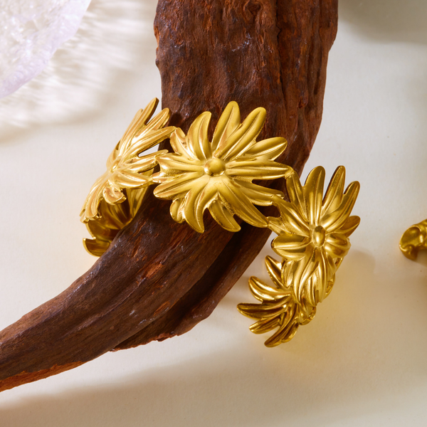 Golden Sunshine Flower Bracelet