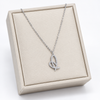 S925 Silver Sparkling Abstract Butterfly Pendant Necklace