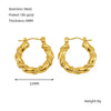 Anti tarnish twist Huggie Hoops earrings