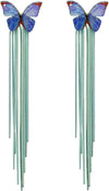 Crystal Butterfly Tassel Earring