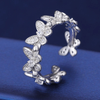 Love butterfly charm ring