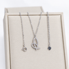 S925 Silver Sparkling Abstract Butterfly Pendant Necklace