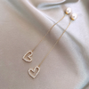 Heart Long Pear Earrings