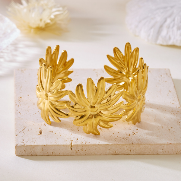 Golden Sunshine Flower Bracelet