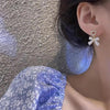 Pearl Heart Bow Drop Earrings