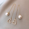 Heart Long Pear Earrings