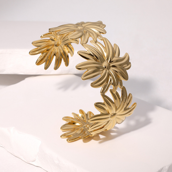 Golden Sunshine Flower Bracelet