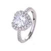 Silver Heart Spark Ring