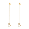 Heart Long Pear Earrings