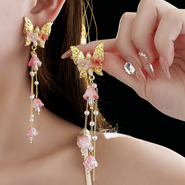 Bloom long Butterfly Earring
