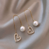 Heart Long Pear Earrings