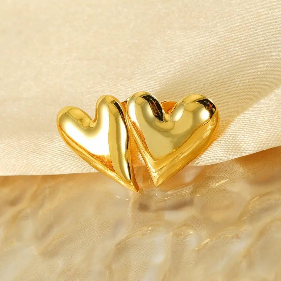 Anti Tarnish Heart Shaped Stud Earring