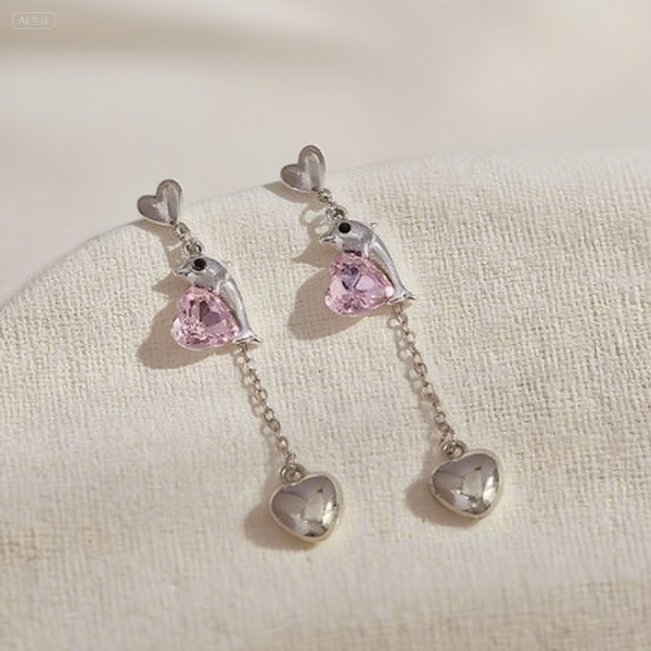silver Heart earring