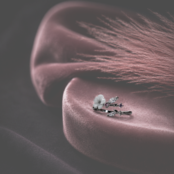 Crystal Bloom Branch Ring
