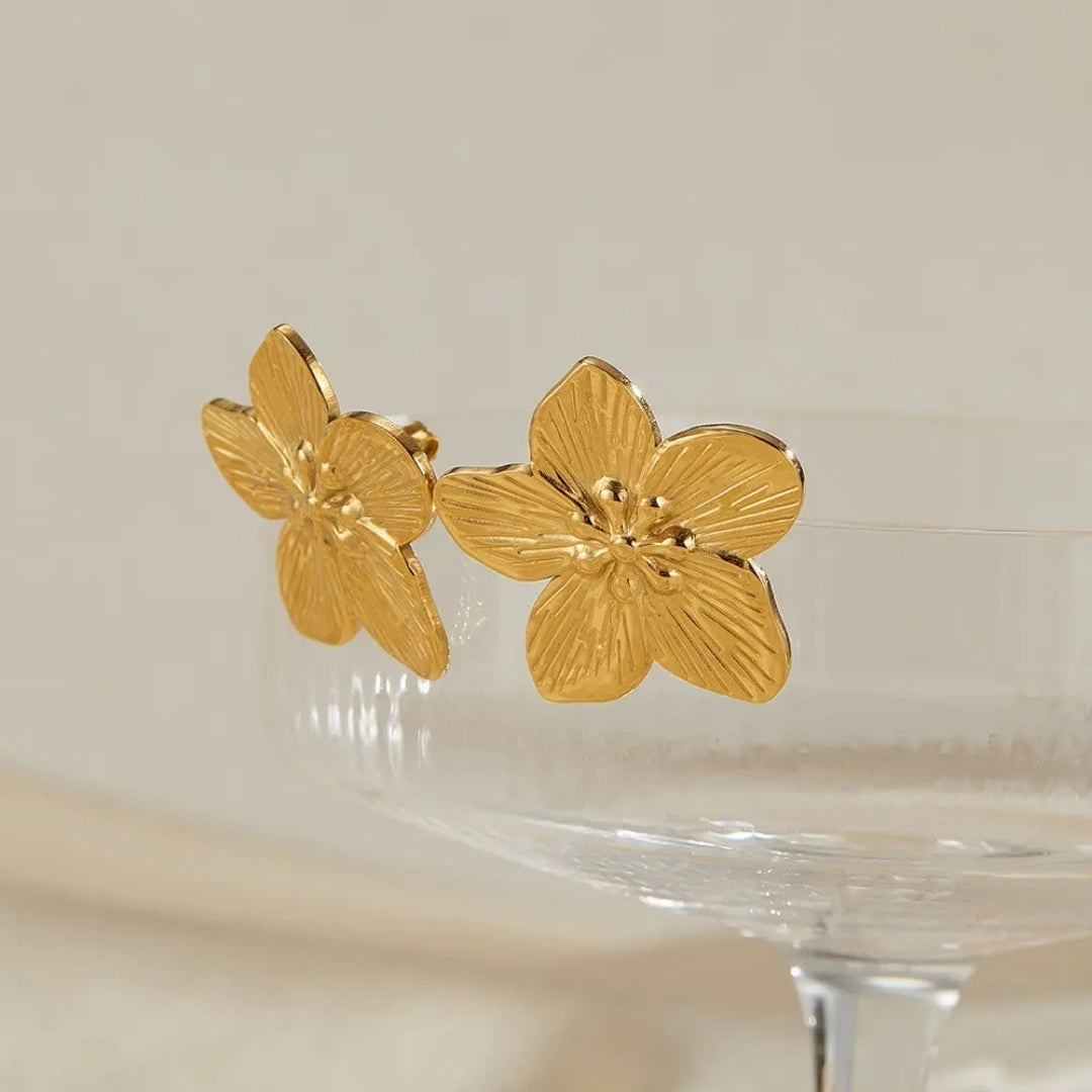 Anti Tarnish Golden Mini flower Earring