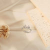 Love zirconia butterfly ring