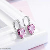 Pink Heart Drop Earrings