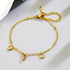 Golden pink stone exclusive bracelet