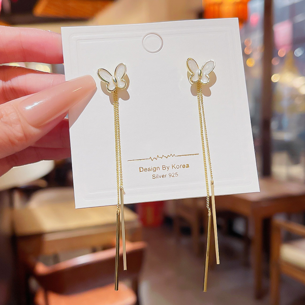 Long Tassel Drop Earring
