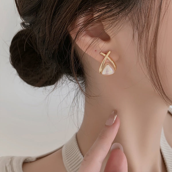 Pack Of 2 Gold Plated Stud Earring