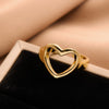 Stylish Golden Heart Ring