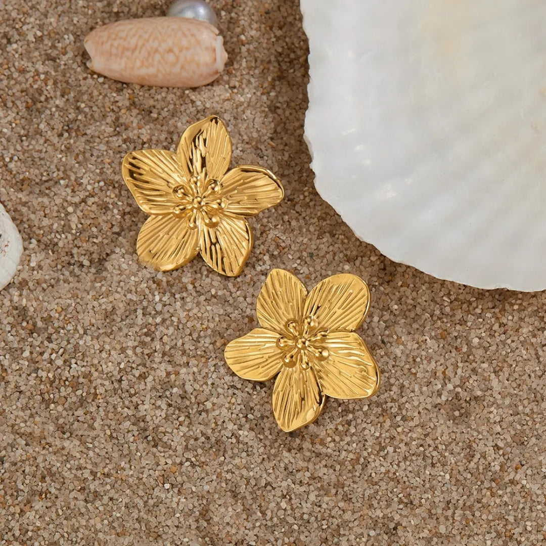 Anti Tarnish Golden Mini flower Earring