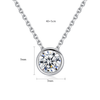 S925 Silver Classic Round Solitaire Pendant Necklace