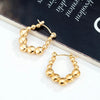 Anti tarnish small beads ball hoop earrings