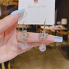 White cristal Flower Earring