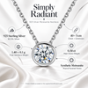 S925 Silver Classic Round Solitaire Pendant Necklace