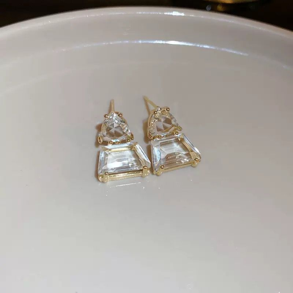 White Crystal Earring