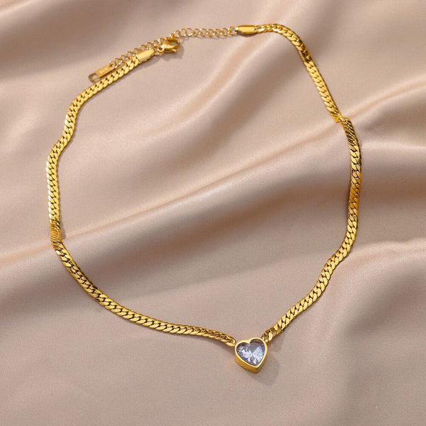 Twist Chain Heart-shaped necklace
